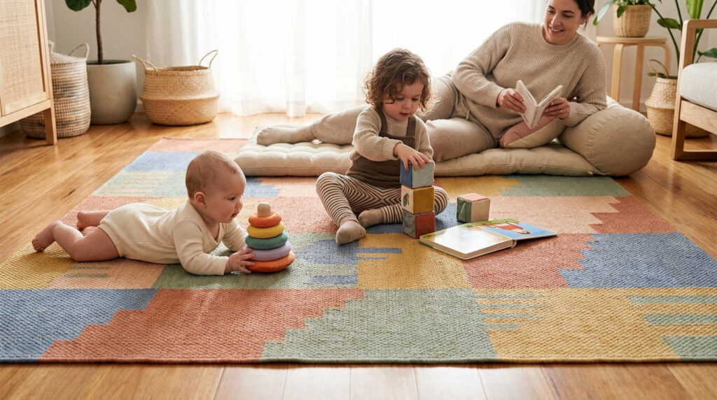Tapis de vie Mezamé : l’espace évolutif idéal de 0 à 99 ans