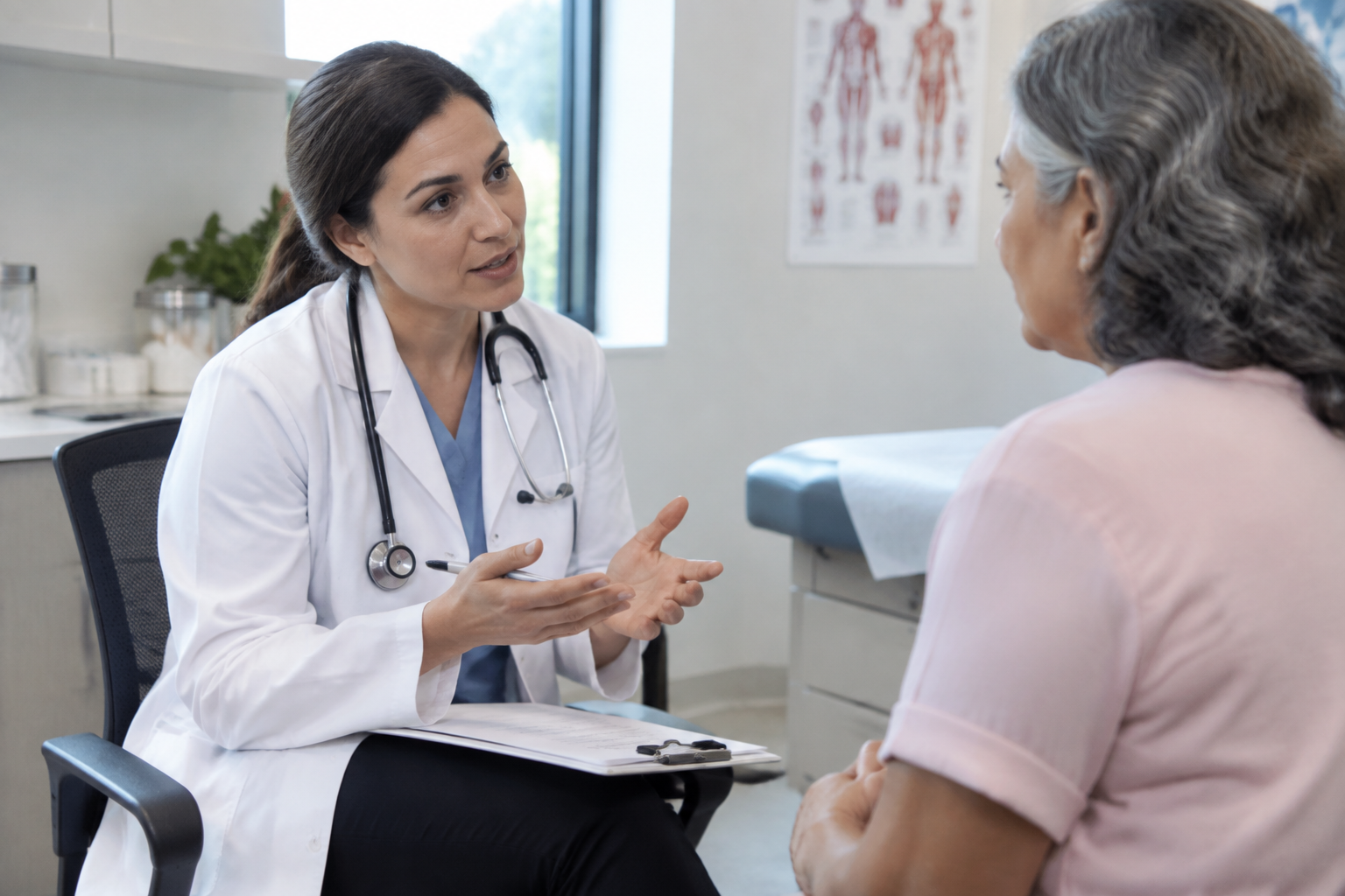 Médecin consultant un patient dans un cabinet médical