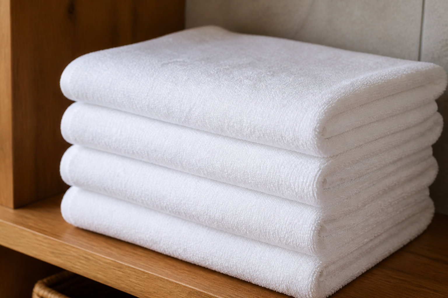 Serviettes propres pour une routine de toilette douce