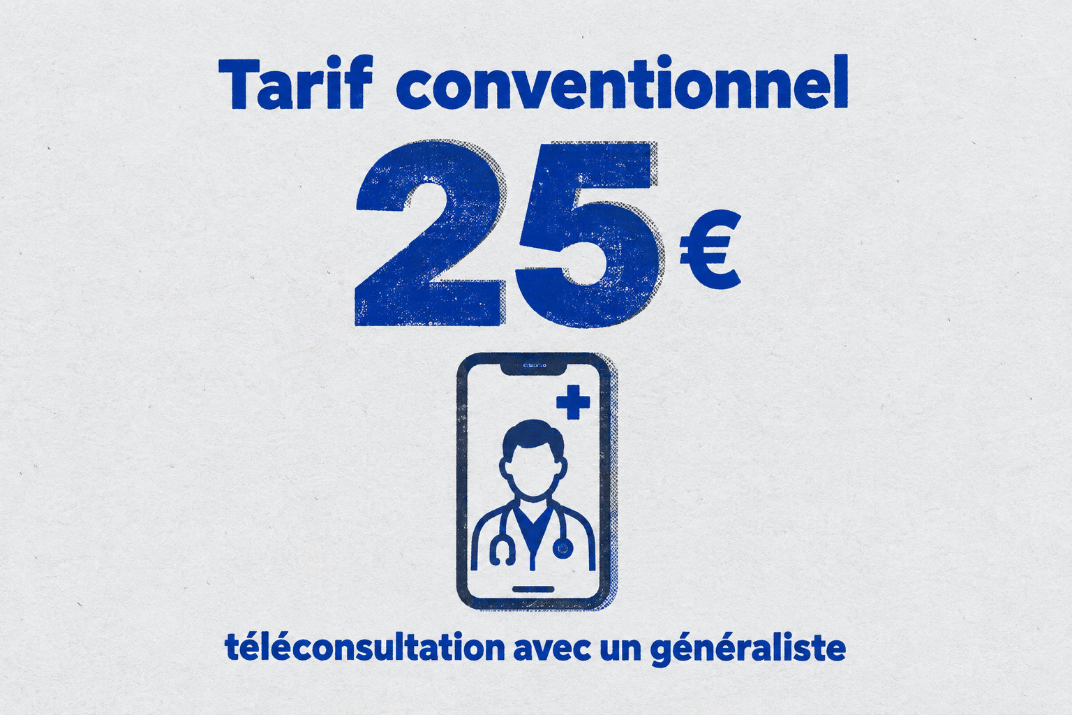 Le tarif conventionnel d’une téléconsultation avec un généraliste est de 25 €.