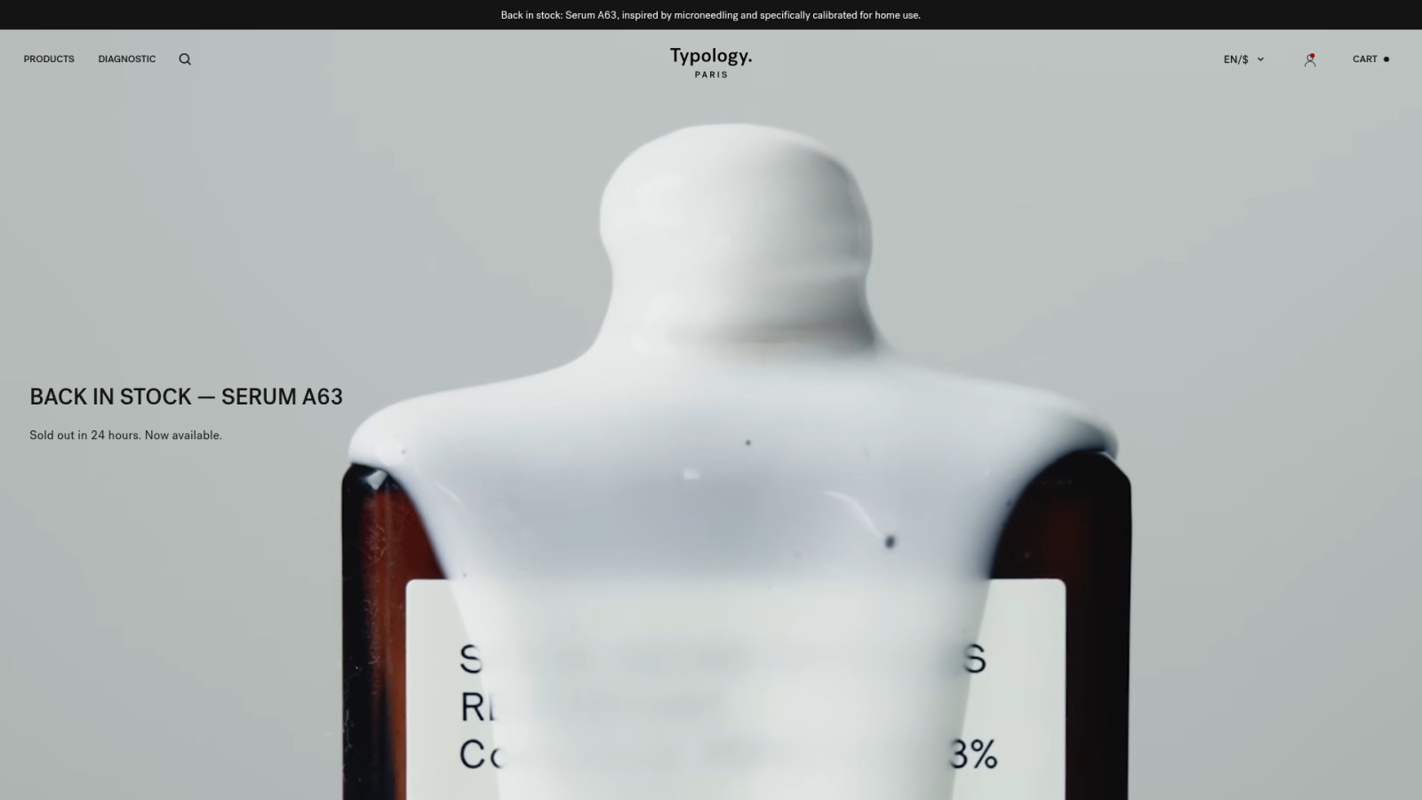 Typology : le concentré à l'acide hyaluronique et kératine végétale