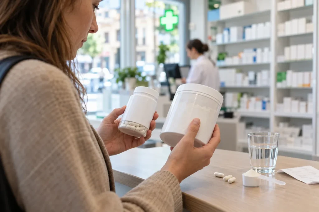 Le magnésium peut promettre de réduire la fatigue sur l’étiquette d’un complément alimentaire alors que le collagène n’a droit à aucune allégation de santé