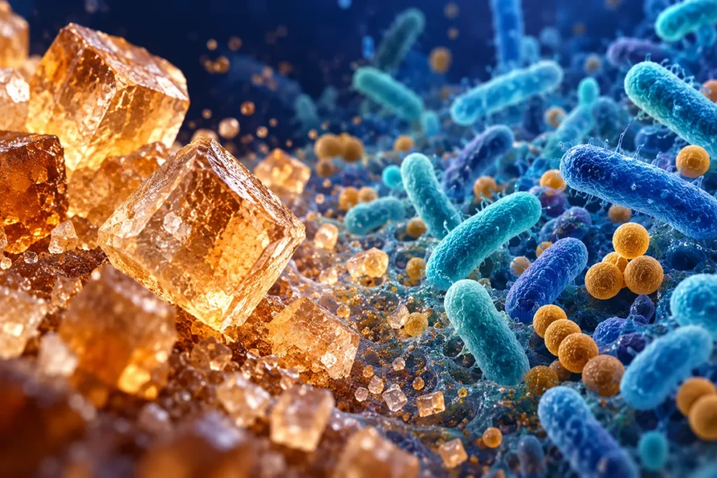 Après un antibiotique, le sucre favorise des bactéries chez la souris : leurs voisines pourraient expliquer cet effet