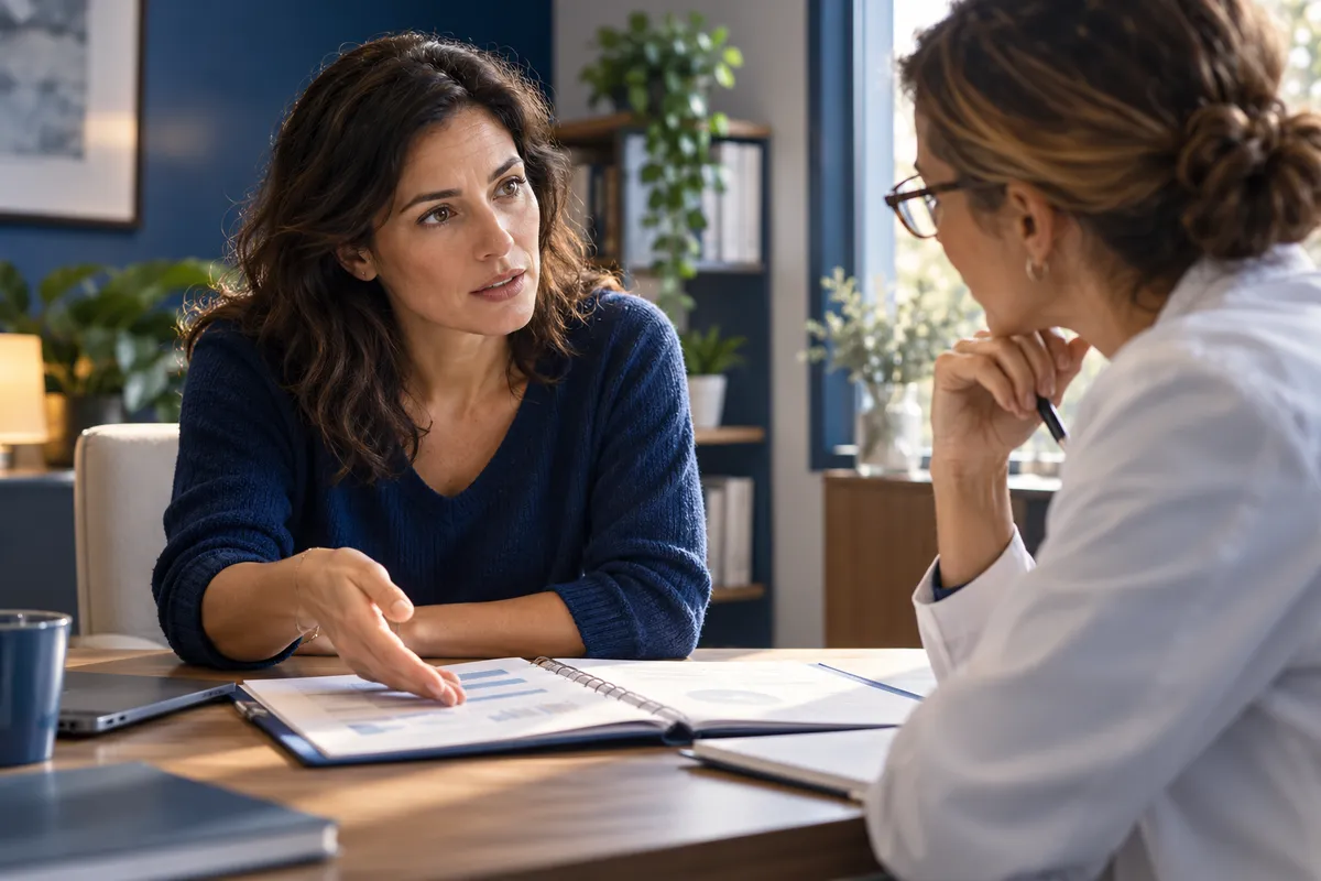 Consultation autour d’un dossier de soins ouvert.