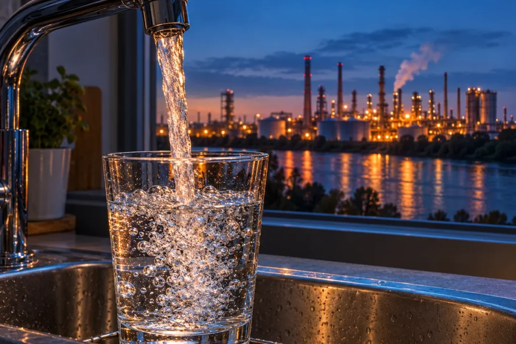 L&rsquo;eau du robinet de Lyon contient déjà jusqu&rsquo;à 3,6 µg/L de TFA, le polluant éternel que formera dans l&rsquo;air le gaz PFAS que l&rsquo;usine Daikin prévoit d&rsquo;utiliser